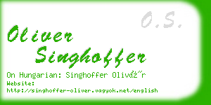 oliver singhoffer business card